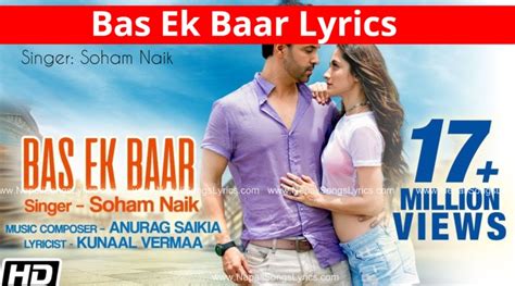 bas ek baar lyrics in english|bas ek baar lyrics meaning.